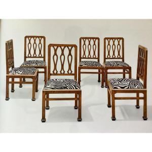 Six Charirs In Perfect Condition Italian Art Deco 1930